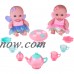 My Sweet Love Cutesies 10-Piece 8.5" Fairy Dressed Twins with Tea Set   567188314